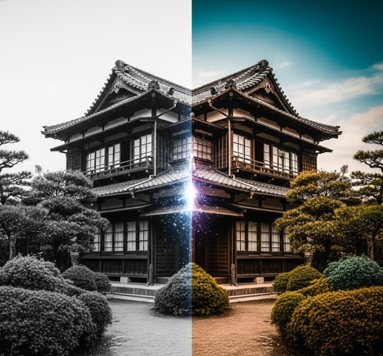 モノクロをカラーに